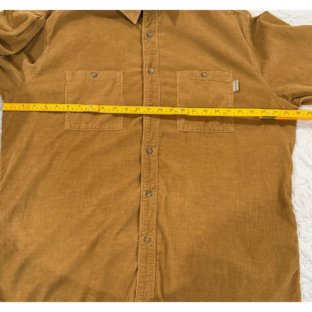 Woolrich Men's L Brown Corduroy Button Up Shirt Workwear - Picture 8 of 11